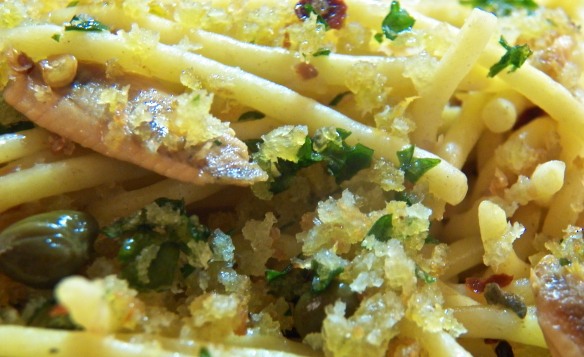 Spaghetti with White Anchovies and Capers