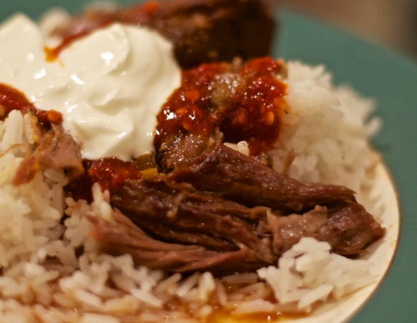 Braised Goat over RIce