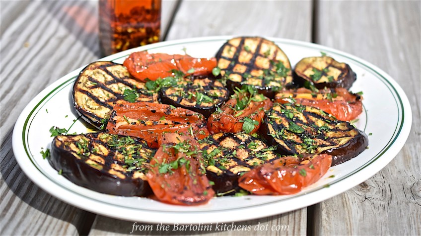 Grilled Eggplant & Tomato